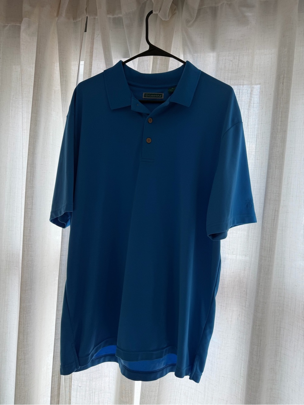 Cubavera Blue Short Sleeve Polo